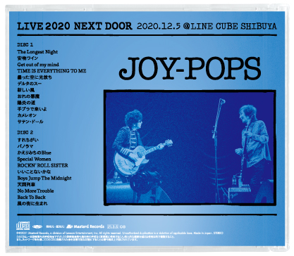 JOY-POPS - live 2020 next door cd-02
